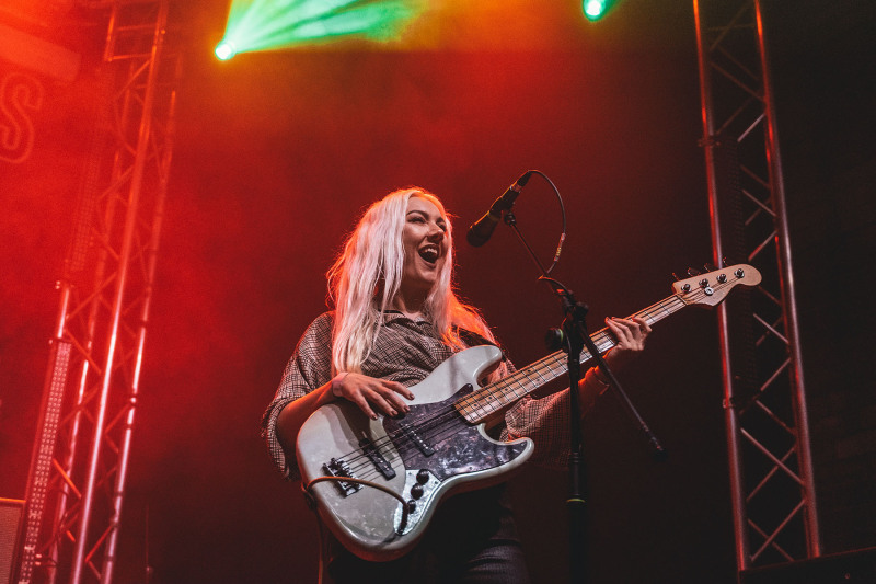 Katie-Lloyd-Bassist-and-Vocals-in-The-Lottery-Winners-at-Docks-Academy-Grimsby