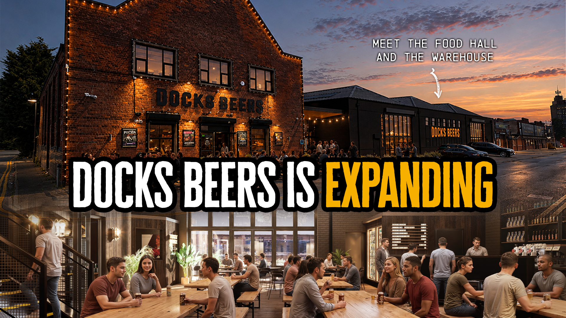 Docks Beers Docks Academy Warehouse Food Hall Grimsby Event Space Screen