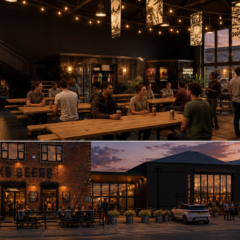 Docks Beers Exterior & Interior - Early Evening Docks Beers Exterior & Interior - Early Evening
